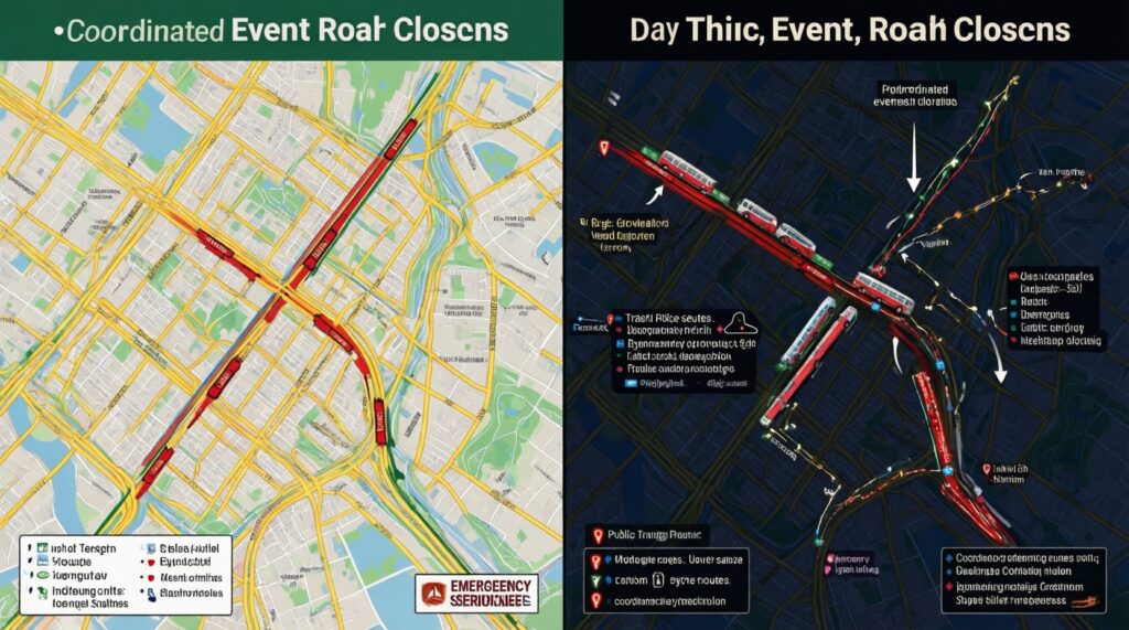Транспорт во время крупных мероприятий: временные перекрытия, усиление метро и наземного транспорта - иллюстрация
