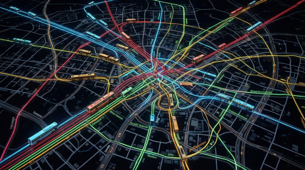 Изменения в работе наземного транспорта ночью: новые ночные маршруты и интервалы - иллюстрация