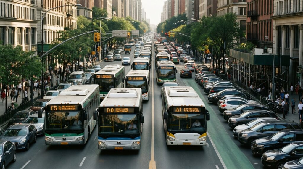 Выделенные полосы для общественного транспорта: где появятся и как повлияют на пробки - иллюстрация