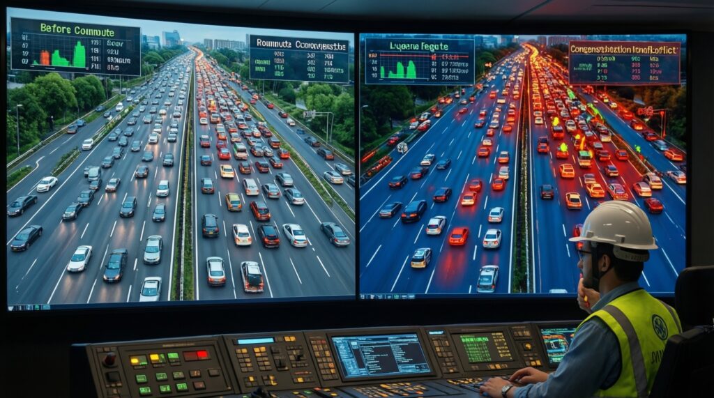 Новые схемы движения в центре: изменения полосности, одностороннее движение и эффект на трафик - иллюстрация