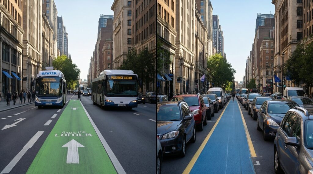 Выделенные полосы: где появляются новые и как это влияет на время в пути - иллюстрация