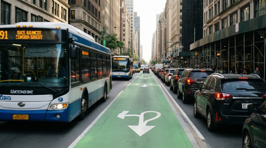 Выделенные полосы: где появились новые и как это повлияло на скорость движения - иллюстрация